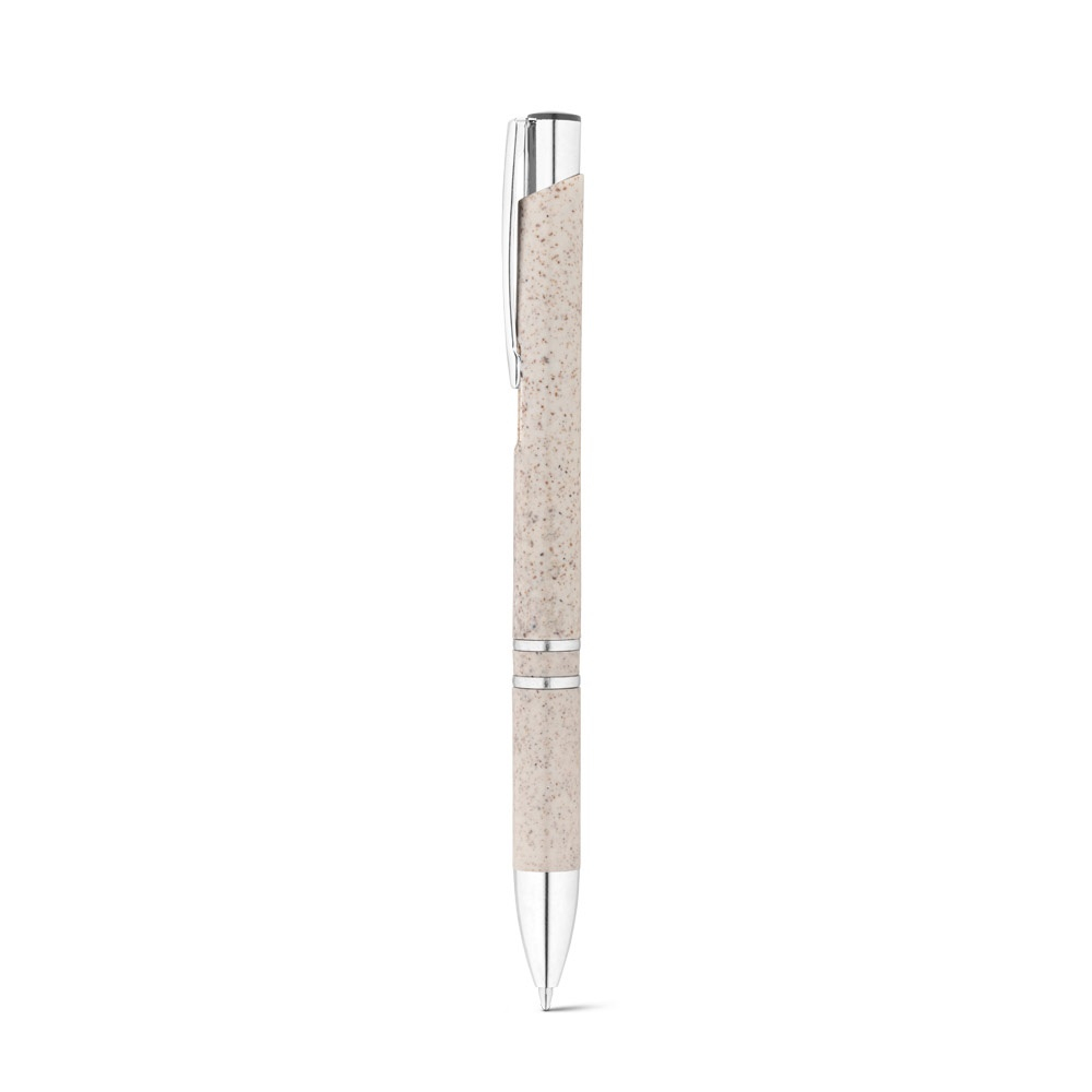 Stylo bille publicitaire en fibre de blé BETA Naturel clair